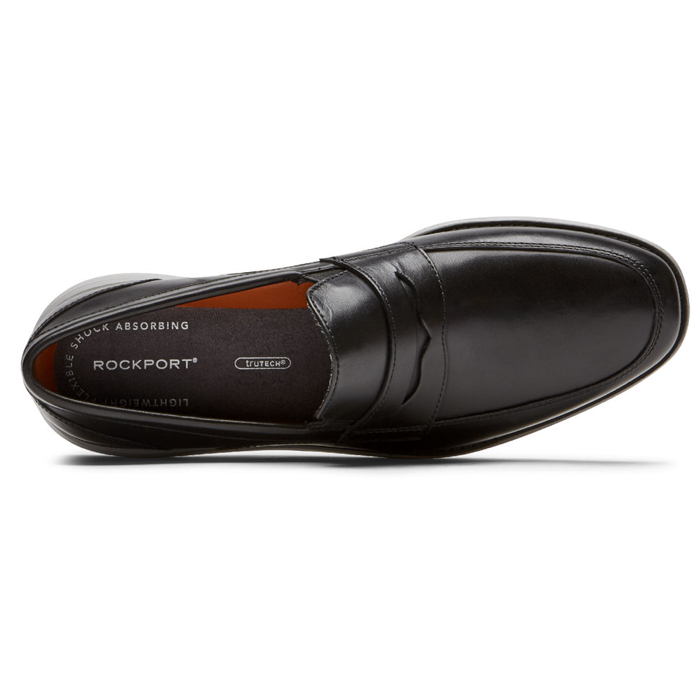 Rockport Singapore Mens Loafers - Garett Penny Black - SD2691478